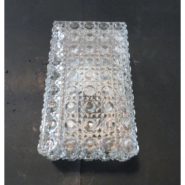 Italian 20th Century Rectangular Crystal Sconces, a Pair For Sale - Image 3 of 11