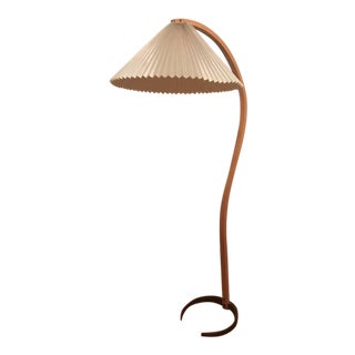 Danish Modern Bentwood Maple & Iron Floor Lamp For Sale
