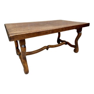 Early 20th Century French Country Oak Side Table, 1940s For Sale