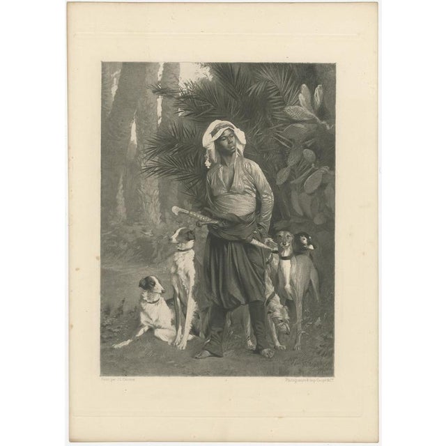 Antique Master of the Hounds Photogravure after Jean-Léon Gérôme, 1880 For Sale - Image 3 of 9