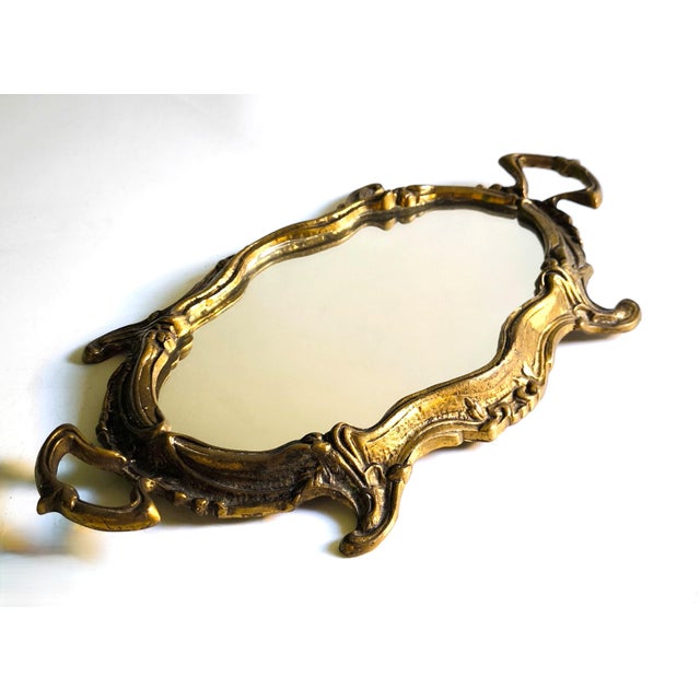 Louis XV-style French Bronze Tray With a Smooth Mirror Finish For Sale - Image 4 of 11