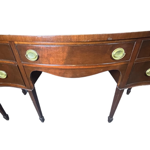 Vintage Federal Hepplewhite Style Credenza Sideboard Buffet, C. 1900s For Sale - Image 9 of 15