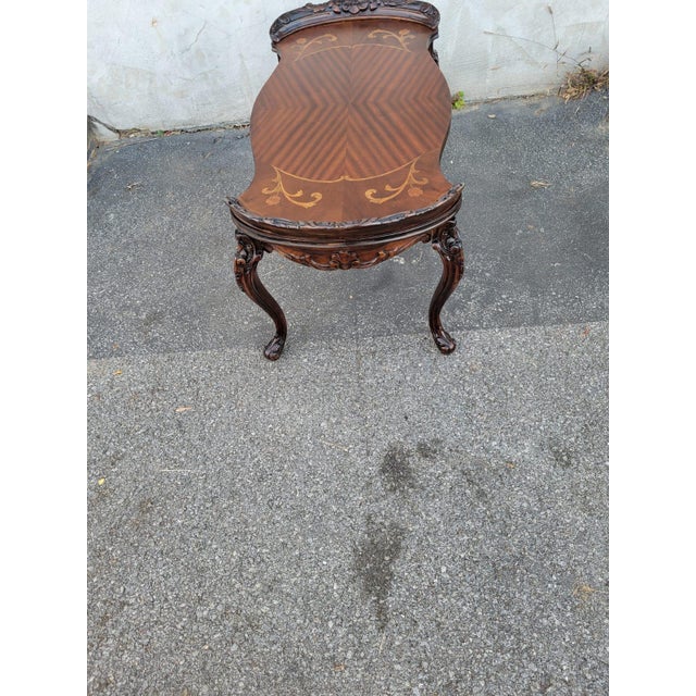 Brown 1930s Italian Beechwood Hand-Carved Coffee Table For Sale - Image 8 of 10