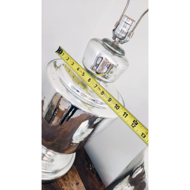 Pair of Mid-Century Mercury Glass Table Lamps, Circa 1950s For Sale - Image 11 of 18