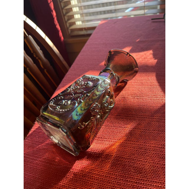 Mid-Century Modern Early 20th Century Imperial Carnival Iridescent Mephistopheles Devil Vase For Sale - Image 3 of 11