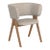 Y Armchair – Solid European Oak, Brown Oil, Bouclé Upholstery For Sale