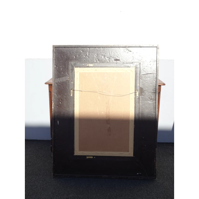 Large 57"Hx45" Vintage Frenchly Carved Gold Wall Mantle Beveled Mirror For Sale - Image 11 of 12