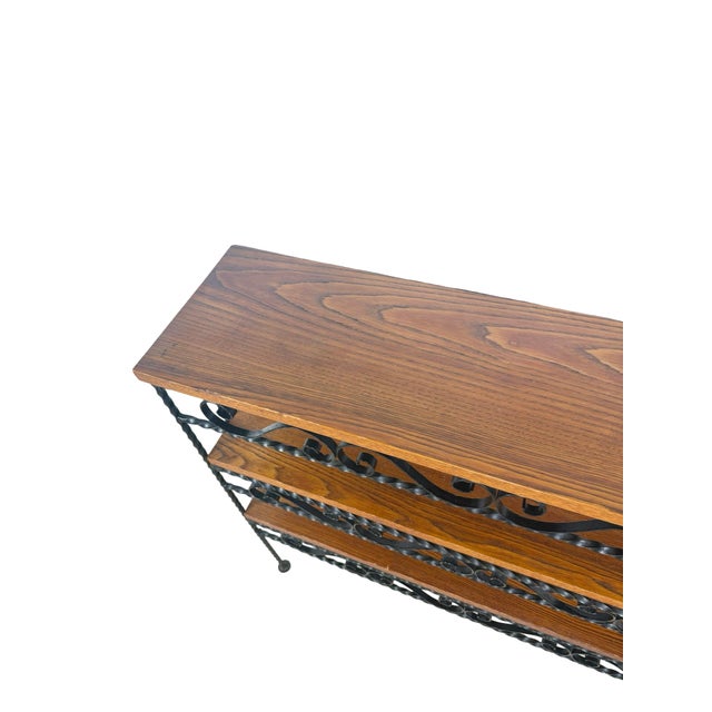 Vintage Wrought Iron Scroll Shelf, Handmade Studio Piece, Spanish Revival Style For Sale - Image 12 of 17