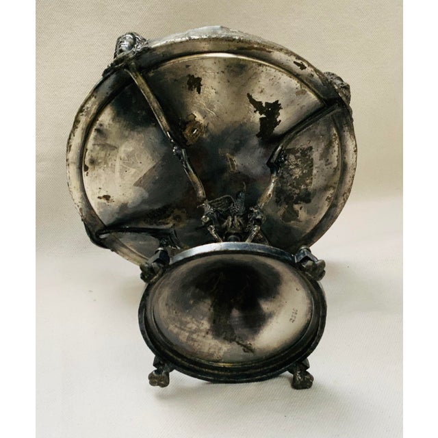 19th Century American Victorian Figural Silver-Plate Centerpiece Tazza For Sale - Image 13 of 18