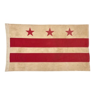 Vintage Sewn Cotton Flag of Washington DC For Sale