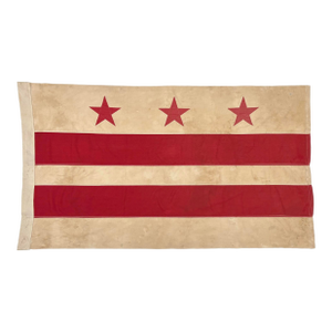 Vintage Sewn Cotton Flag of Washington DC