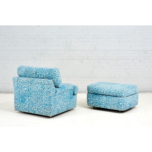 1980s Directional Lounge Chair and Ottoman, 1980 For Sale - Image 5 of 9