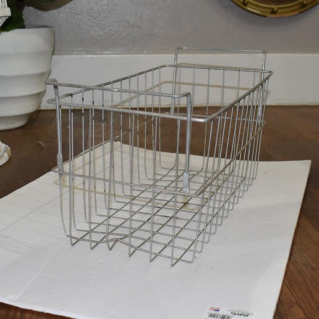 Vintage Metal Wire Locker Basket Chairish