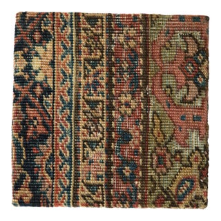 Decorative Cork Board Antique Fereghan Rug Fragment Art For Sale