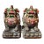 1950s Pair of Large Chinese Glaze Feng Shui Pixiu Wealth Guardian Sculptures For Sale