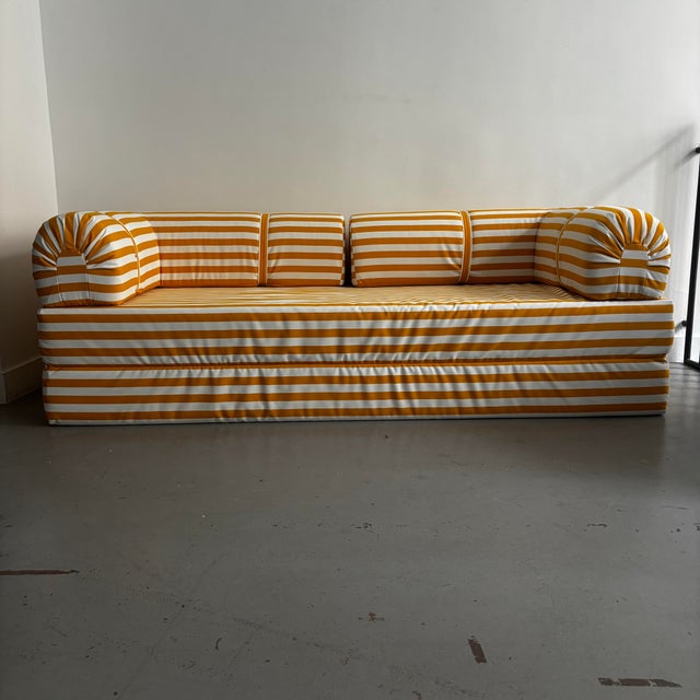 Vintage Yellow and White Sofa Bed from Ikea, 1980 For Sale - Image 10 of 10