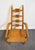 Brown Unique Furniture Solid Oak Southwestern Mediterranean Ladderback Dining Arm Chair 5530 – American Fiesta Finish For Sale - Image 8 of 10