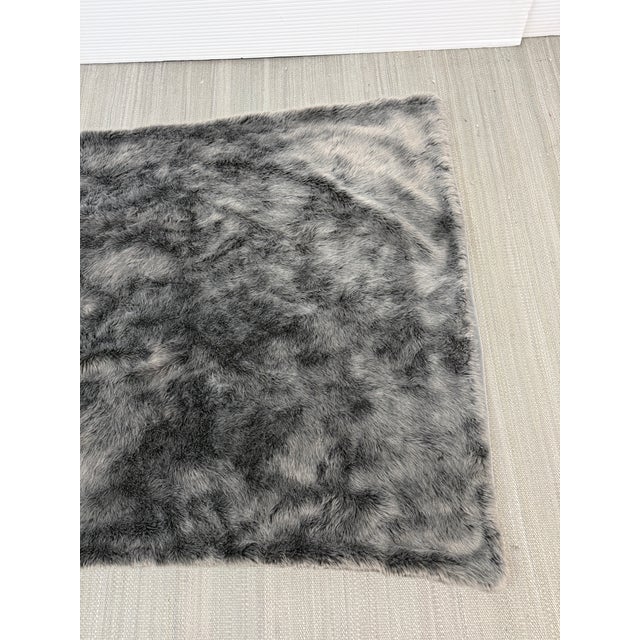 Restoration Hardware Faux-Fur Throw Blanket For Sale - Image 11 of 12