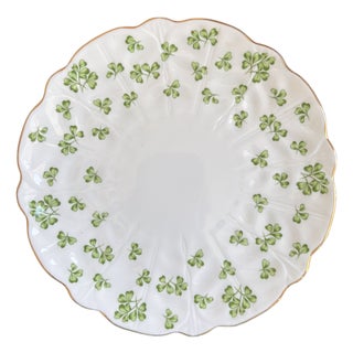 Vintage English Bone China Shamrock Decorative Dessert Plate For Sale