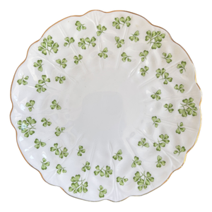 Vintage English Bone China Shamrock Decorative Dessert Plate