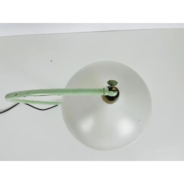 Mint Italian Green Metal Table Lamp, 1960s, Italy For Sale - Image 8 of 12