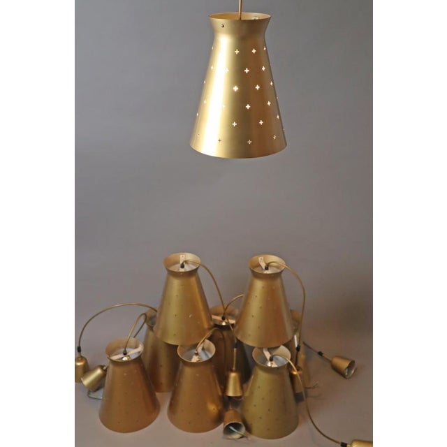 Golden Diabalo Hanging Lamp by Egon Hillebrand for Hillebrand Lighting, 1950s, in Very Good conditions. Designed 1950 to...