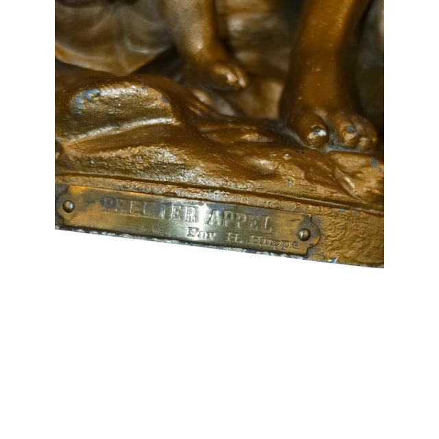 19th Century Henri Huppe 'Premier Appel' French Regule Figural Sculpture, C. 1890 For Sale - Image 10 of 10
