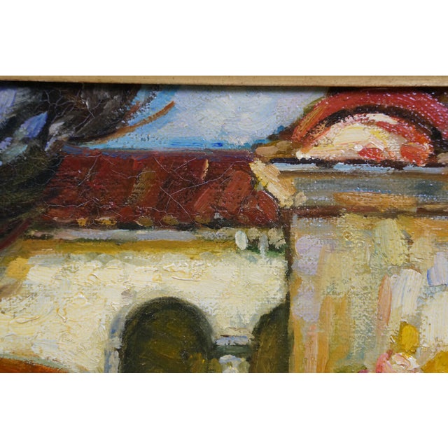 Late 20th Century Sole of a Rose Portrait Oil Painting on Burlap After John William Waterhouse 27" For Sale - Image 10 of 10