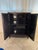 Vintage Mid-Century Chinese Black and Gold Lacquer Cabinet With Mother of Pearl Inlays For Sale - Image 13 of 18