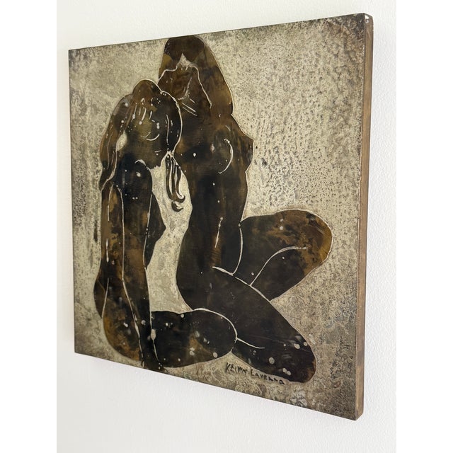 Bronze Phillip and Kelvin LaVerne "Ecstasy" Patinated Bronze & Pewter Wall Sculpture For Sale - Image 8 of 10