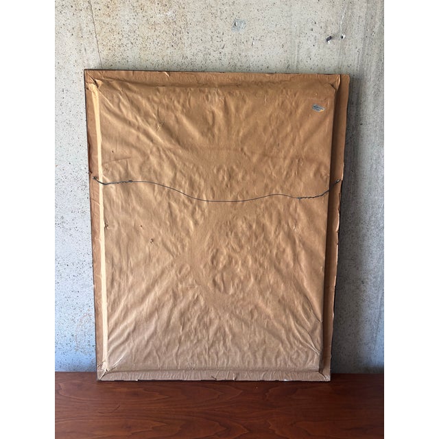 Brown Vintage Lion Needlepoint Wall Art in Carved Wood Frame, 1960s For Sale - Image 8 of 8