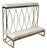 Mid-Century Brass & White Vinyl Sculptural Alter Kneeling Bench For Sale
