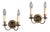 Vintage Decorative Wall Lights in Brass, 1930s, Set of 2 For Sale