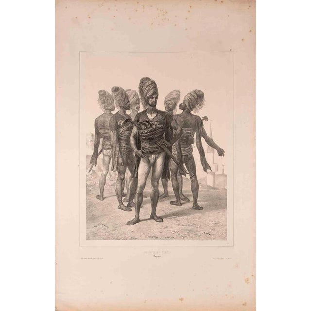 Auguste Raffet, Recruteurs Turcs (Bashi-Bazouks), Lithograph, 1857 For Sale - Image 3 of 3