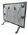 Hand-Forged Wrought Iron Fireplace Screen (Single Panel) Decorative Leaf Design Spark Guard For Sale