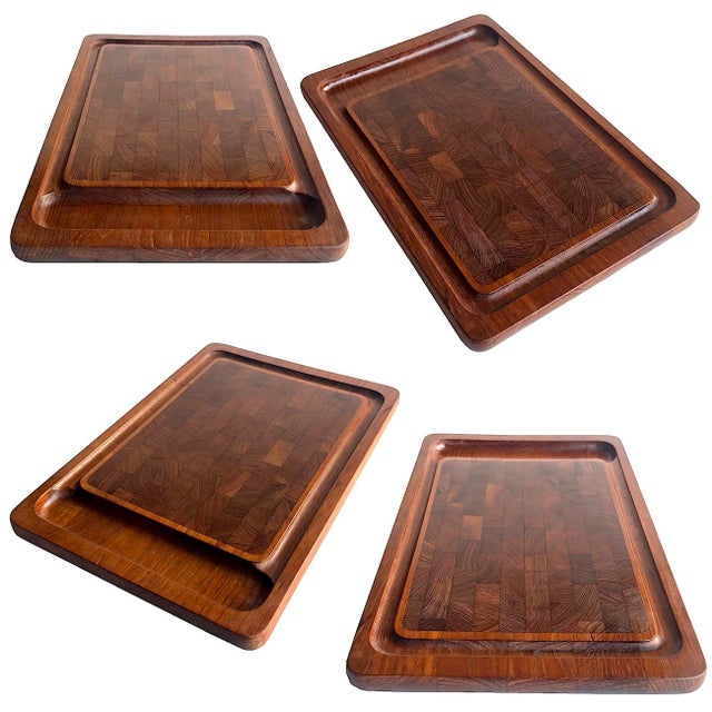 1960s 1960s Danish Teak Wood Charcuterie Board Designed by Jens H. Quistgaard for Dansk For Sale - Image 5 of 8