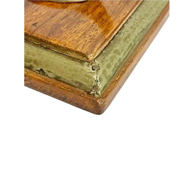 Pair of Vintage French Mid Century Wood and Metal Double Wall Hooks on Wood Plaques For Sale - Image 10 of 18