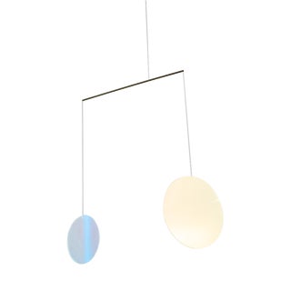 Mobile with Round Dichroic Glasses by Camilla Richter For Sale