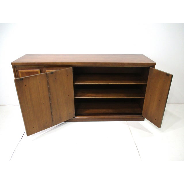 Brown Walnut Mid Century Credenza by Broyhill Forward 70 Premier Collection For Sale - Image 8 of 13