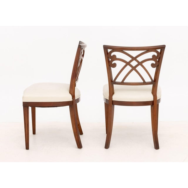 Late 20th Century Set of Six Regency Style Mahogany Arm Chairs For Sale - Image 5 of 14
