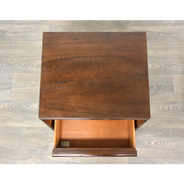 1960s Mahogany Mid Century Nightstands - a Pair For Sale - Image 4 of 9