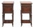 Antique Mahogany Bedside Tables, 1890s, Set of 2 For Sale