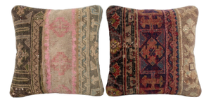 Pink Anatolian Rug Pillow Cover 20'' X 20'' - Set of Two
