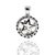 18k White gold pendant with floating diamonds, pave set floating diamond star and approximately 2.00 carats of pave set...