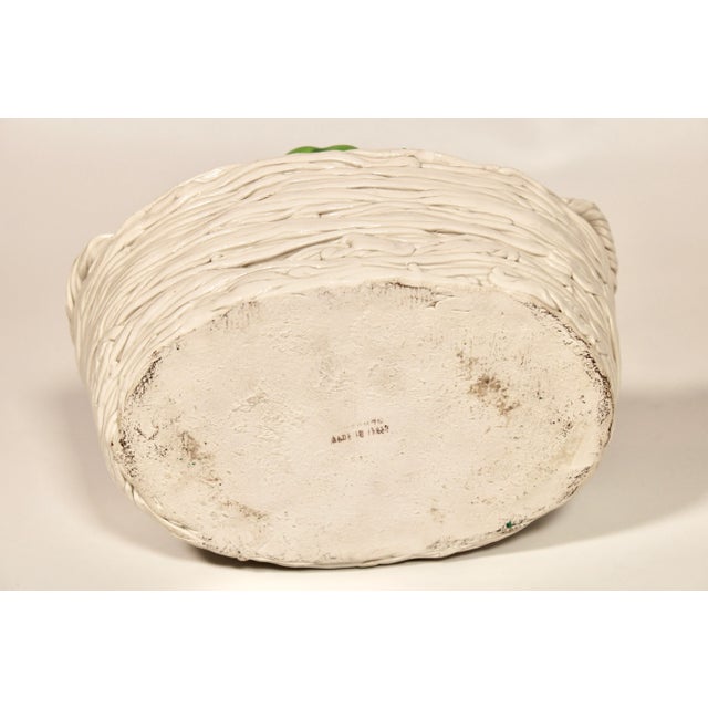 Ceramic Mid 20th Century Italian Ceramic Vegetable Basket For Sale - Image 7 of 10