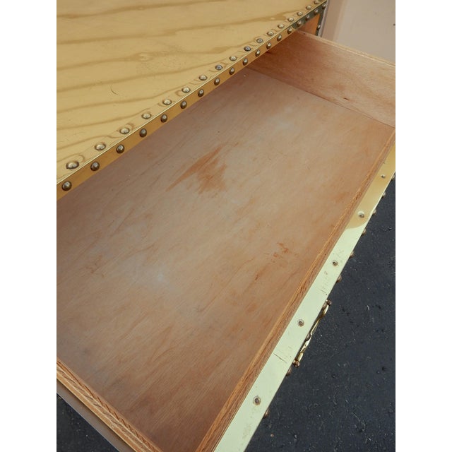 Brass Vintage Brass Clad Chest of Drawers by Sarreid of Spain For Sale - Image 8 of 11