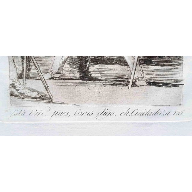 Francisco Goya, Los Caprichos: Esta usted…pues \.eh! como digo…cuidado, 1799, Etching For Sale - Image 3 of 5