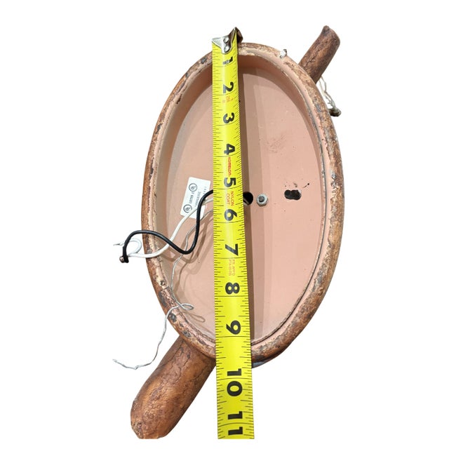 Brown 1990s Kalco Ponderosa Western Rustic Wall Sconces, Leather Stitched Shades – a Pair For Sale - Image 8 of 12