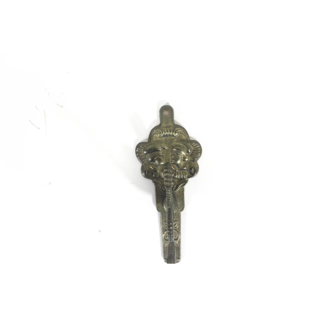 Width: 1.75 inches Height: 5 inches Depth: 4.25 inches Price is for one hook. Two available. Solid vintage brass sea...