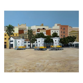 "Barceloneta", Original Painting by Jennifer Hohlfelder For Sale